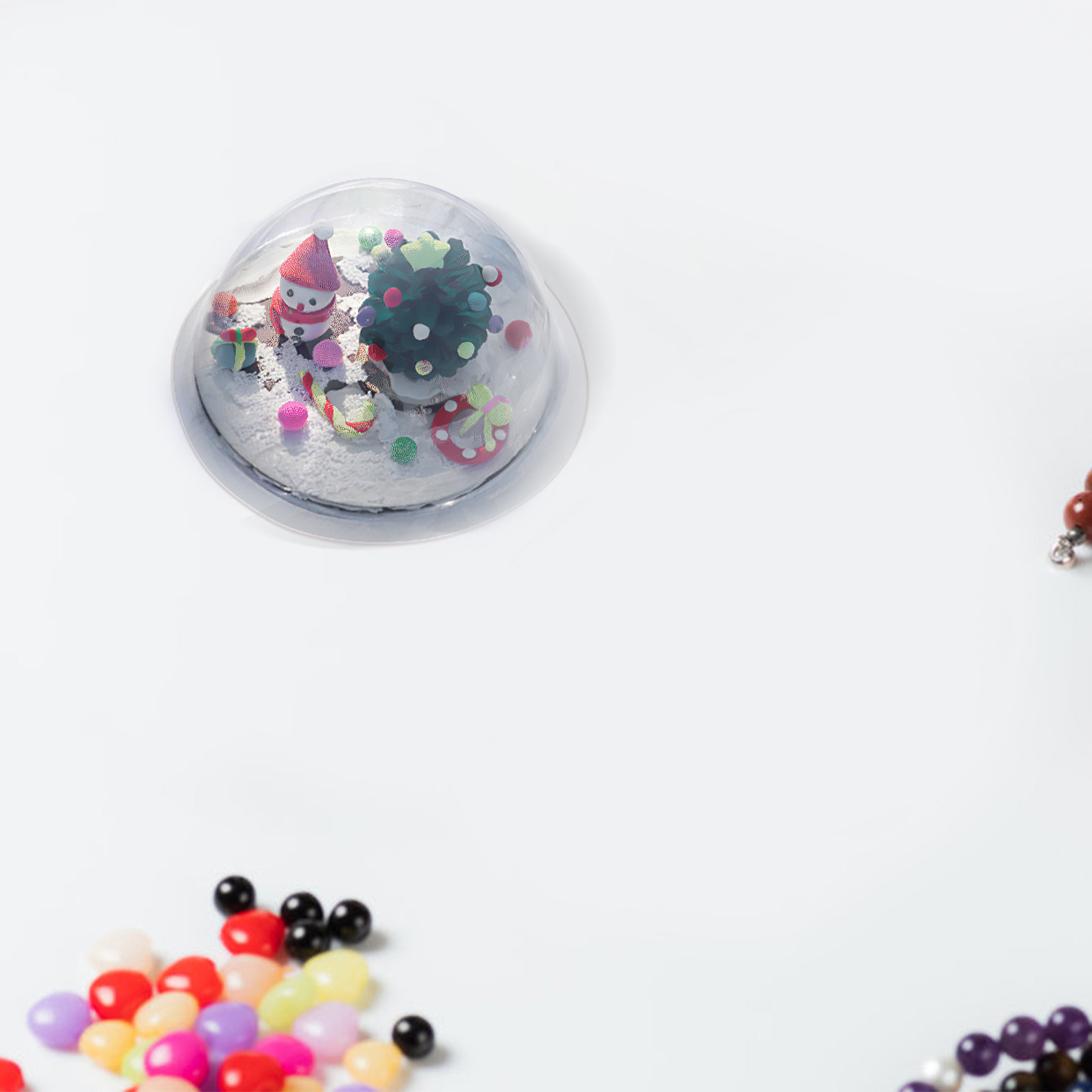 Plastic Dome Clear - 12 Pezzi di Coperture Trasparenti Riempibili