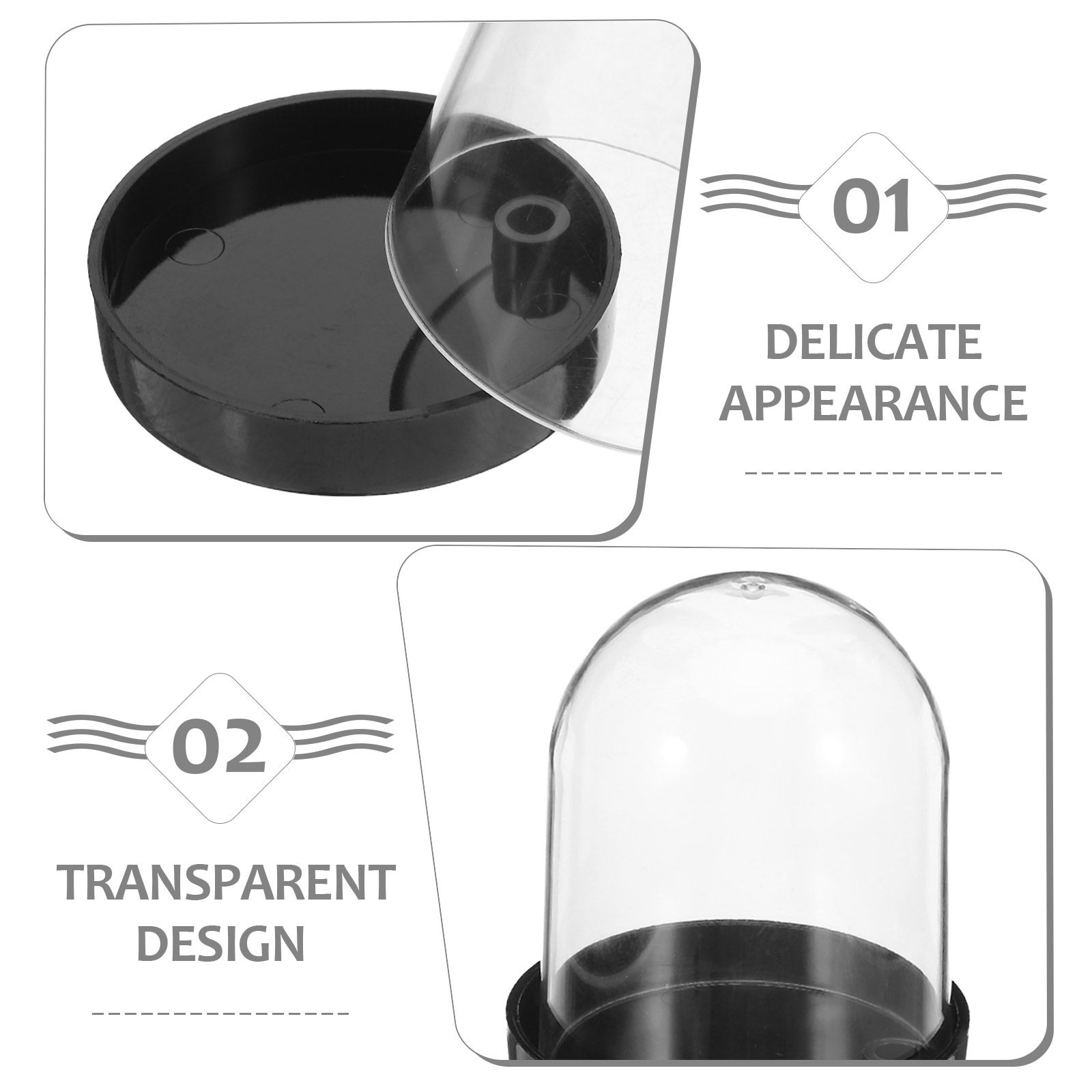 Set di 4 Campane Trasparenti p - Plastic Dome Clear recensione e prezzo